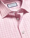 Charles Tyrwhitt Men's  Luxury Checkered Dress Shirt In Pink