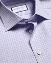 Charles Tyrwhitt Men's  Luxury Checkered Dress Shirt In Purple