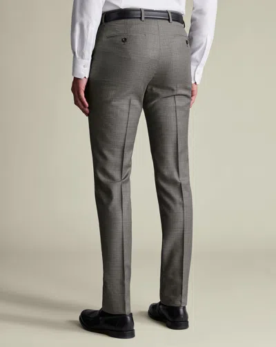Charles Tyrwhitt Men's  Luxury Italian Suit Trousers In Gray