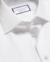 Charles Tyrwhitt Non-iron Poplin Cotton Dress Shirt In White