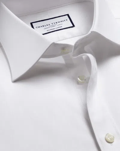 Charles Tyrwhitt Men's  Luxury Twill Dress Shirt In White