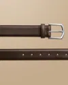 Charles Tyrwhitt Men's  Made In England Saffiano Print Formal Belt In Brown