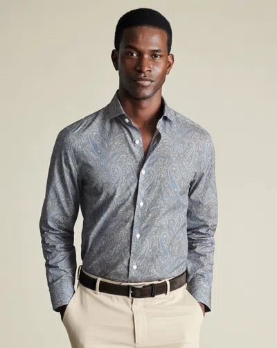 Charles Tyrwhitt Men's  Made With Liberty Fabric Paisley Shirt In Blue