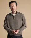 CHARLES TYRWHITT MEN'S CHARLES TYRWHITT MERINO BUTTON NECK SWEATER