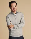 CHARLES TYRWHITT MEN'S CHARLES TYRWHITT MERINO BUTTON NECK SWEATER