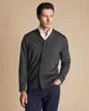 Charles Tyrwhitt Men's  Merino Cardigan In Grey