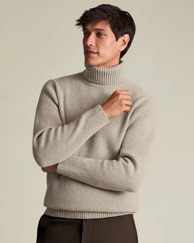 Charles Tyrwhitt Men's  Merino Chunky Roll Neck Sweater In Multi