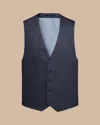 Charles Tyrwhitt Men's  Micro Checkered Suit Waistna Coat In Blue