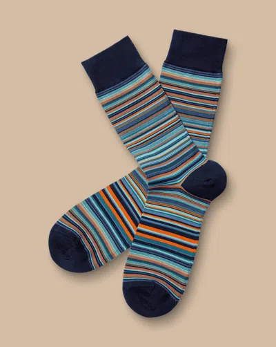 Charles Tyrwhitt Men's  Multi Fine Stripe Socks