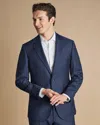 Charles Tyrwhitt Men's  Natural Stretch Twill Suit Na Jacket In Blue