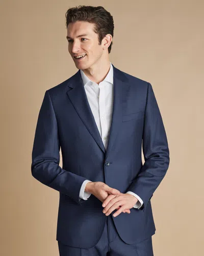 Charles Tyrwhitt Men's  Natural Stretch Twill Suit Na Jacket In Blue