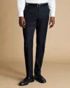 Charles Tyrwhitt Natural Stretch Twill Suit Trousers In Blue