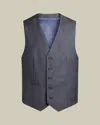 Charles Tyrwhitt Men's  Natural Stretch Twill Suit Waistcoat In Blue
