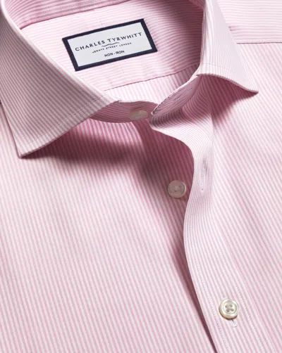Charles Tyrwhitt Men's  Non-iron Poplin Bengal Stripe Shirt