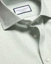 Charles Tyrwhitt Men's  Non-iron Poplin Gingham Shirt In Green