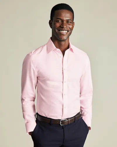 Charles Tyrwhitt Men's  Non-iron Royal Oxford Shirt In Pink