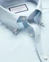 Charles Tyrwhitt Men's  Non-iron Stretch Oxford Dress Shirt In Blue