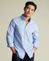Charles Tyrwhitt Men's  Non-iron Stretch Poplin Check Shirt In Blue