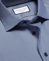 Charles Tyrwhitt Men's  Non-iron Stretch Printed Trim Dress Shirt In Blue