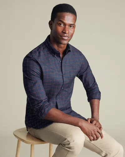 Charles Tyrwhitt Men's  Non-iron Twill Check Shirt In Blue