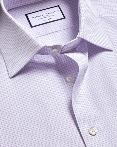 Charles Tyrwhitt Men's  Non-iron Twill Checkered Dress Shirt