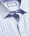 Charles Tyrwhitt Men's  Non-iron Twill Checkered Dress Shirt