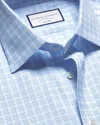 Charles Tyrwhitt Men's  Non-iron Twill Checkered Dress Shirt In Blue