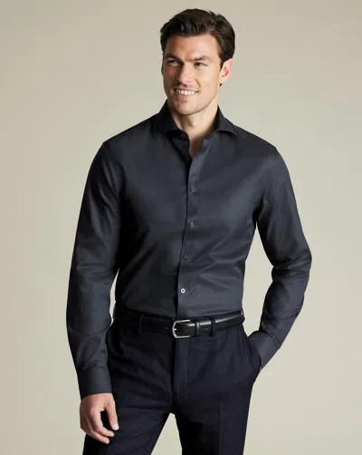 Charles Tyrwhitt Men's  Non-iron Twill Dress Shirt In Grey