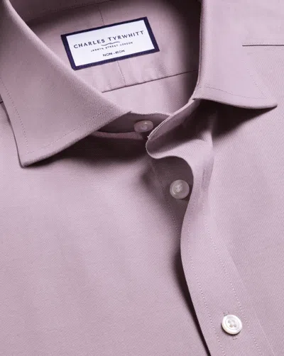 Charles Tyrwhitt Men's  Non-iron Twill Dress Shirt In Purple