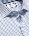 Charles Tyrwhitt Men's  Non-iron Westminster Weave Check Shirt In Blue