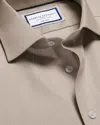 Charles Tyrwhitt Men's  Non-iron Westminster Weave Shirt In Brown