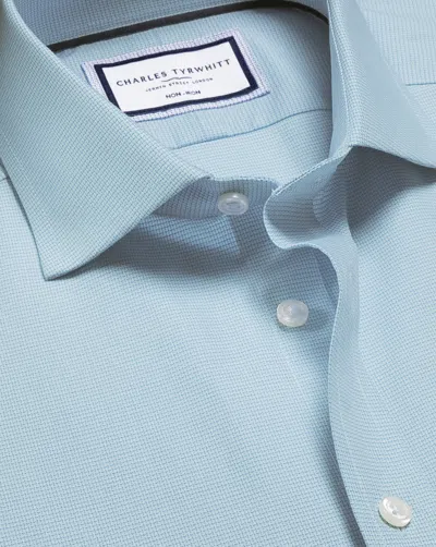 Charles Tyrwhitt Men's  Non-iron Westminster Weave Shirt In Green