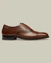 Charles Tyrwhitt Leather Oxford Brogue Shoes In Brown