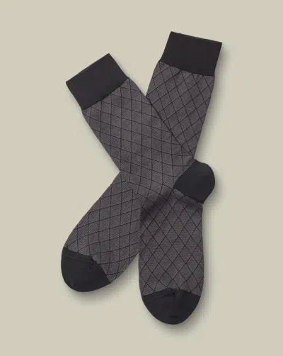 Charles Tyrwhitt Men's  Patterned Socks In Gray