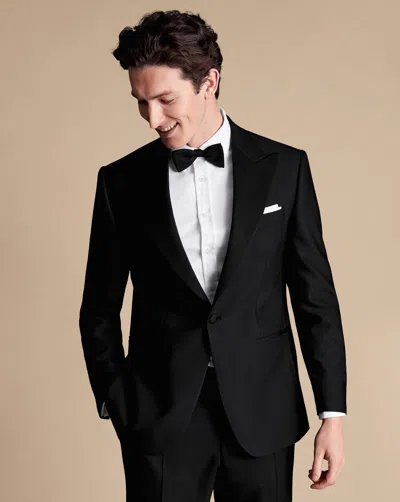 Charles Tyrwhitt Men's  Peak Lapel Dinner Suit Na Jacket In Black