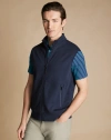 Charles Tyrwhitt Men's  Performance Funnel Neck Gilet In Blue