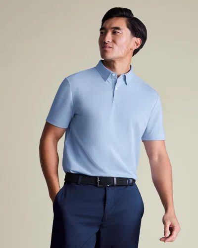 Charles Tyrwhitt Men's  Performance Jersey Polo Shirt In Blue