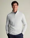 Charles Tyrwhitt Men's  Performance Zip Neck Sweater In Gray