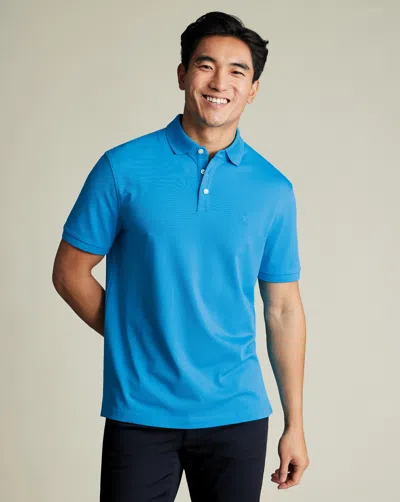 Charles Tyrwhitt Men's  Pique Polo Shirt In Blue