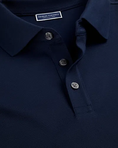 Charles Tyrwhitt Tyrwhitt Pique Cotton Polo Shirt In Blue