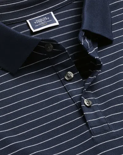 Charles Tyrwhitt Tyrwhitt Pique Cotton Polo In Blue