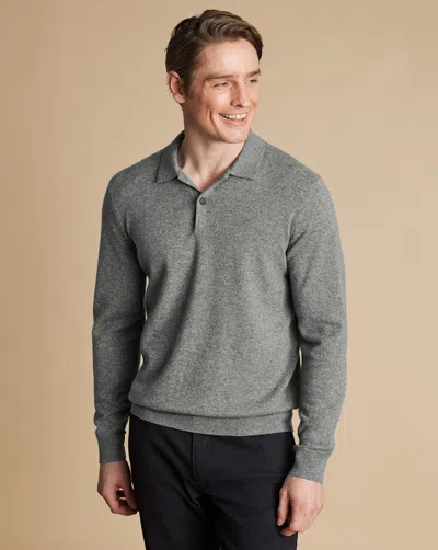 Charles Tyrwhitt Men's  Polo Shirt Sweater In Grey