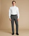 Charles Tyrwhitt Men's  Puppytooth Stretch Trousers In Grey