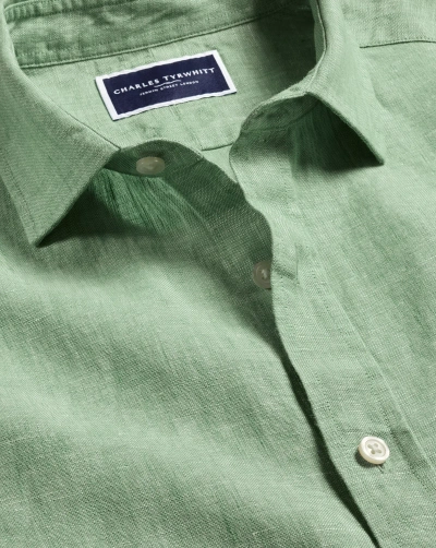 Charles Tyrwhitt Men's  Pure Casual Shirt In Green