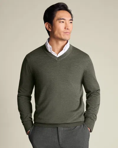 Charles Tyrwhitt Men's  Pure Merino V-neck Sweater