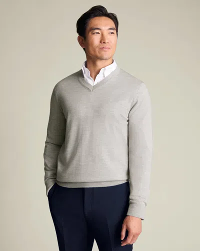 Charles Tyrwhitt Men's  Pure Merino V-neck Sweater