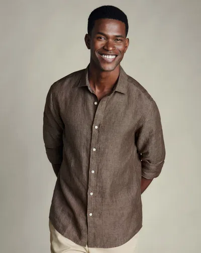 Charles Tyrwhitt Men's  Pure Shirt In Brown
