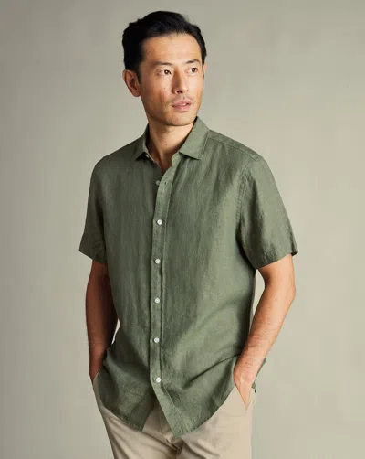 Charles Tyrwhitt Men's  Pure Short Sleeve Shirt
