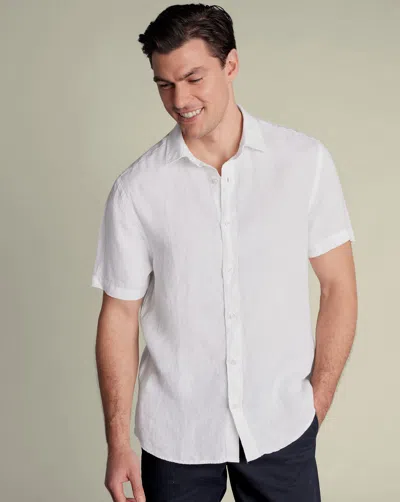 Charles Tyrwhitt Men's  Pure Short Sleeve Shirt In White