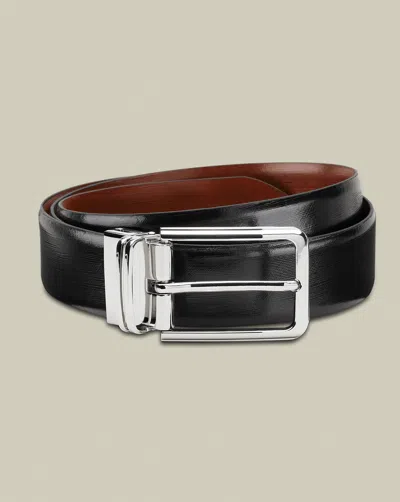 Charles Tyrwhitt Men's  Reversible Belt In Black